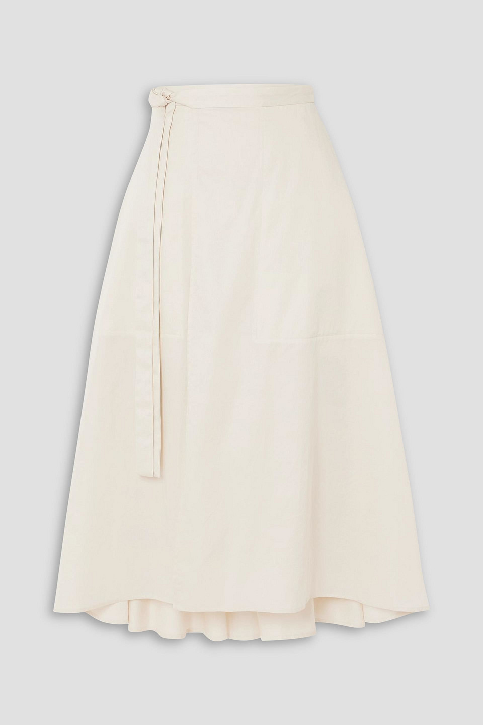Joseph Alix Cotton Midi Wrap Skirt In White