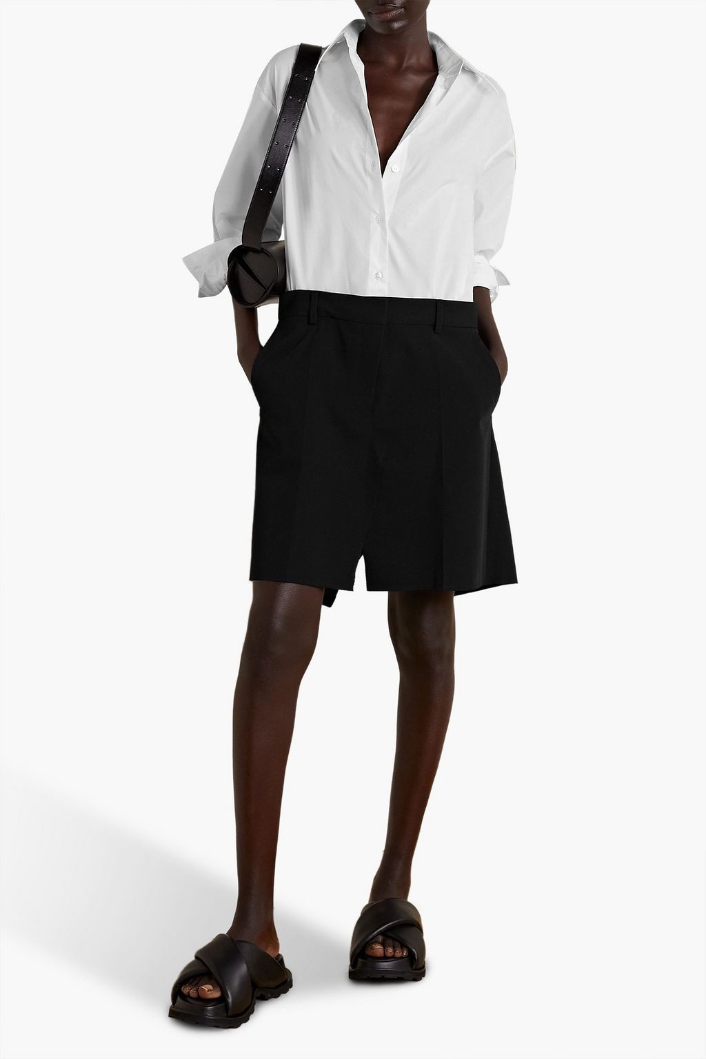 MM6 MAISON MARGIELA Cotton-poplin and twill mini shirt dress
