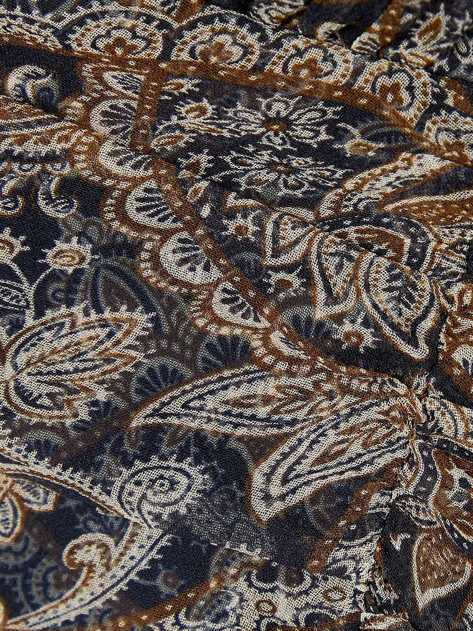 palmora ruched paisley-print silk-chiffon mini dress