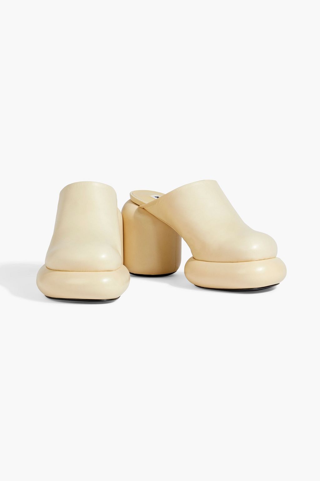 JIL SANDER Leather platform mules