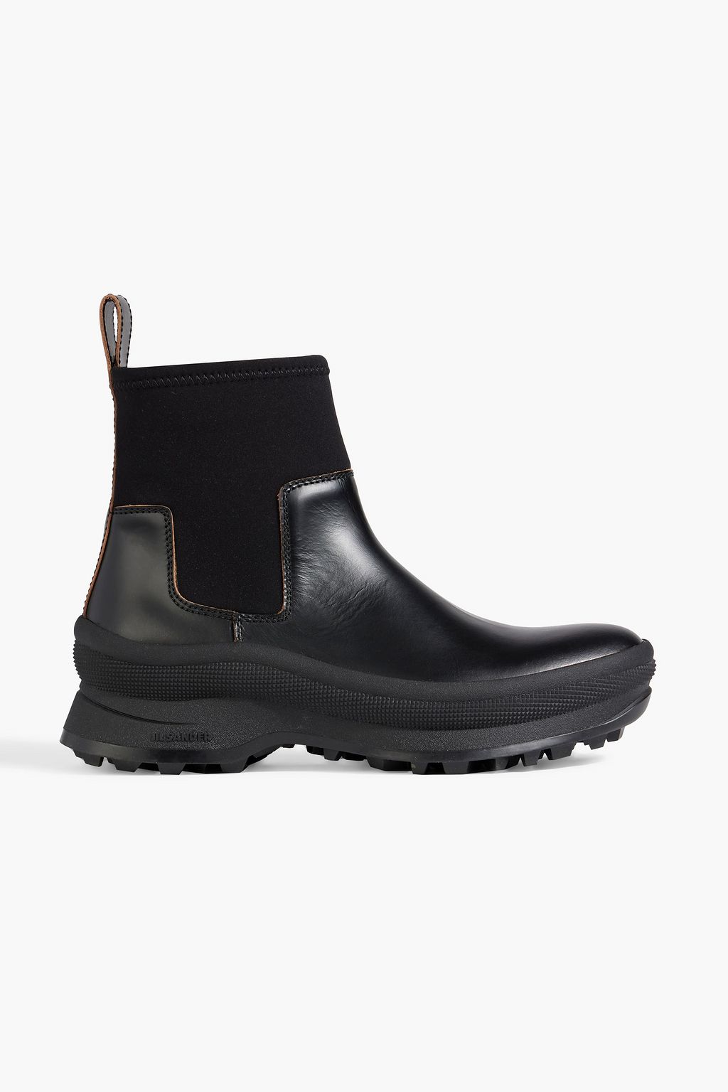 JIL SANDER Neoprene and leather ankle boots | THE OUTNET