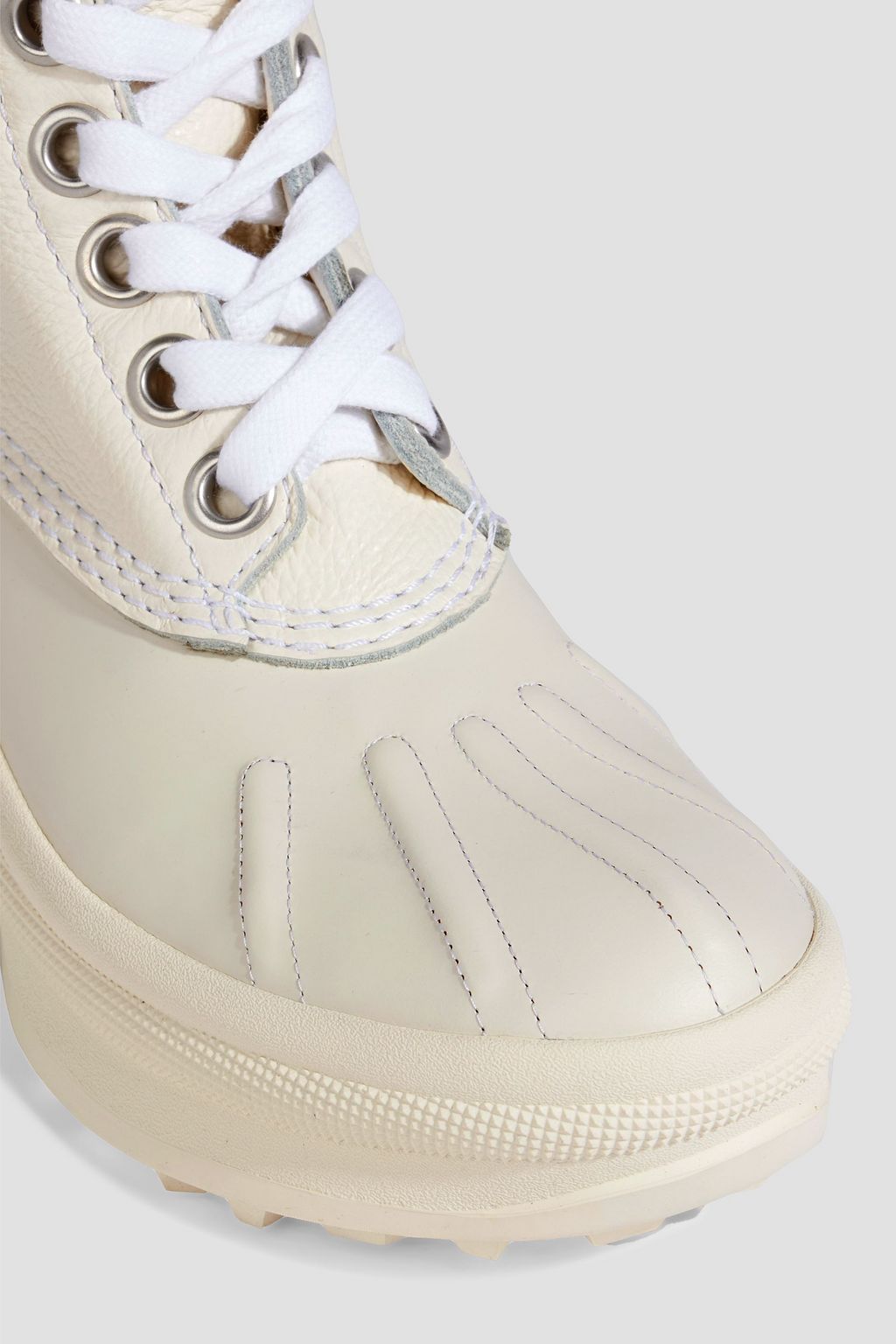 JIL SANDER Smooth and pebbled-leather boots