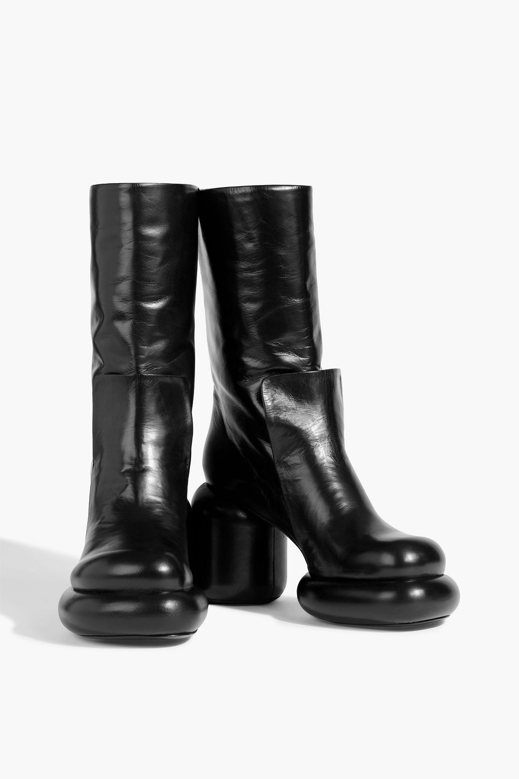 JIL SANDER Leather platform boots THE