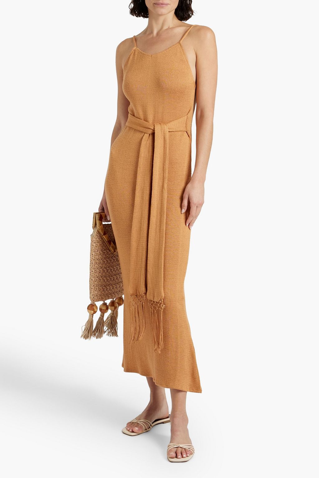 SAVANNAH MORROW Ara open-back cotton and silk-blend midi dress
