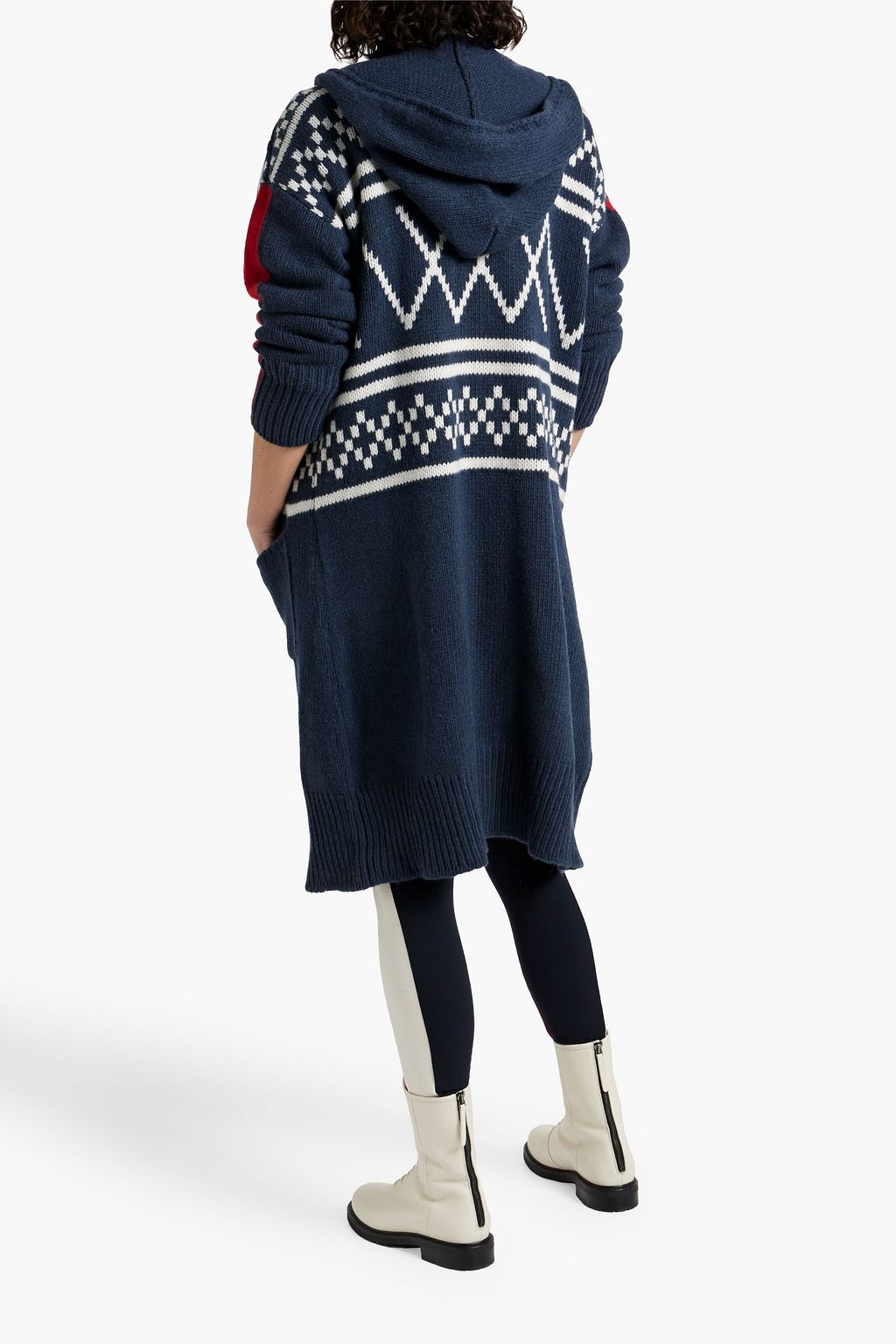 WE NORWEGIANS Fair Isle merino wool and cashmere-blend hooded cardigan