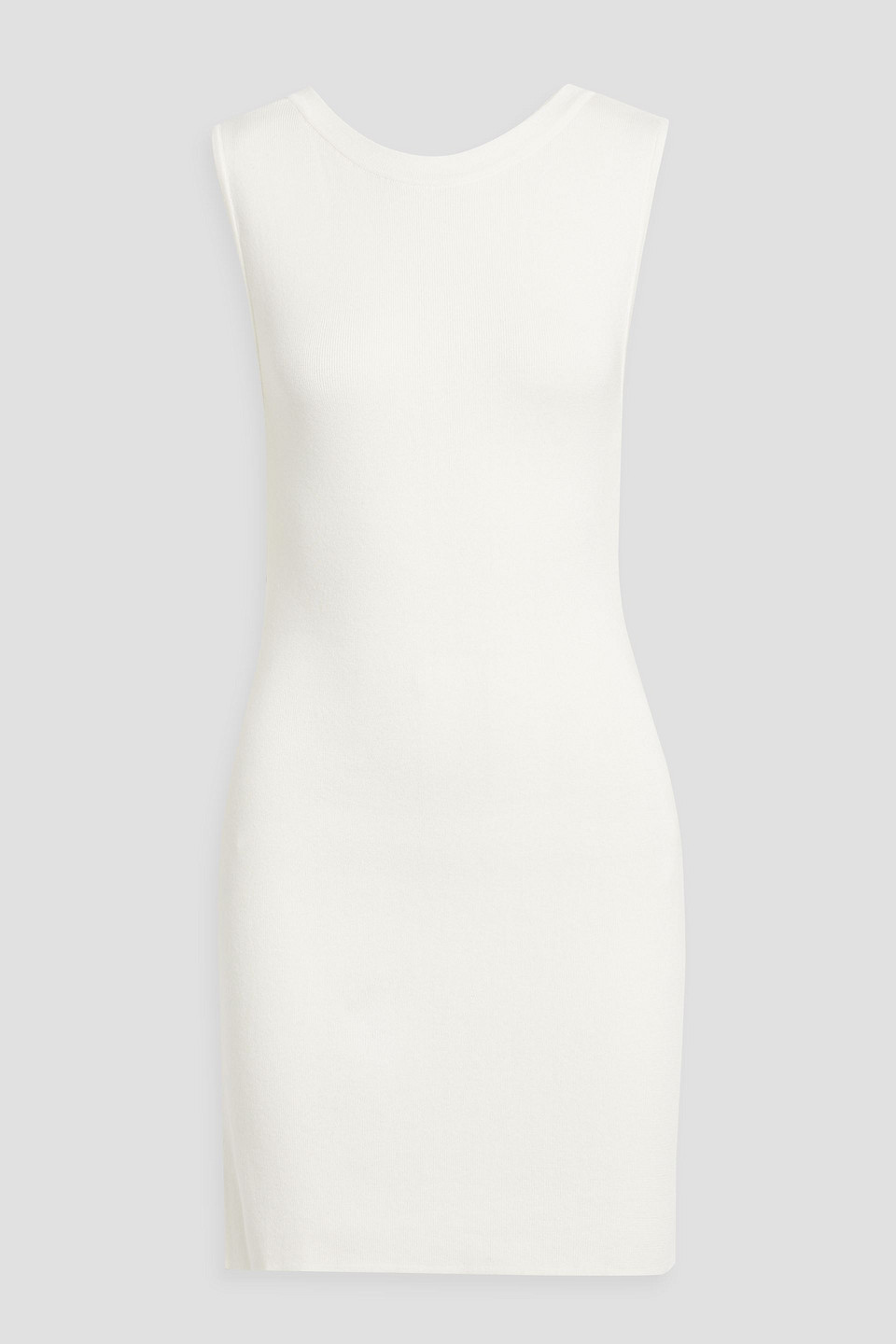 Envelope 1976 Barca Cutout Cotton-jersey Mini Dress In Ivory