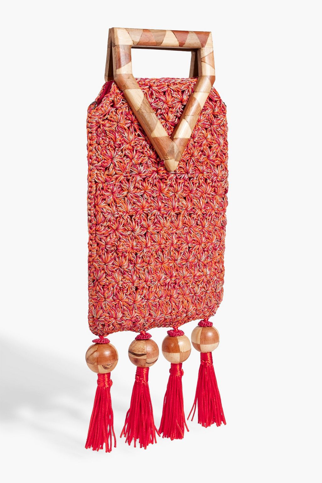 CATARINA MINA Tiwa Franjas tassled crochet tote