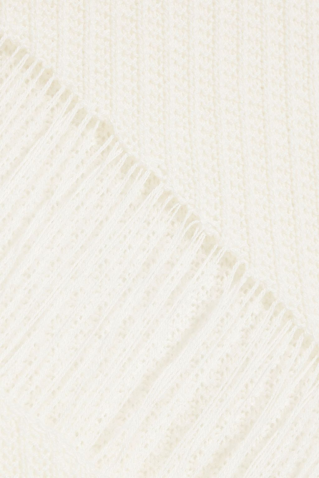 ENVELOPE1976 Formentera distressed ribbed Lyocell, cotton and linen-blend top