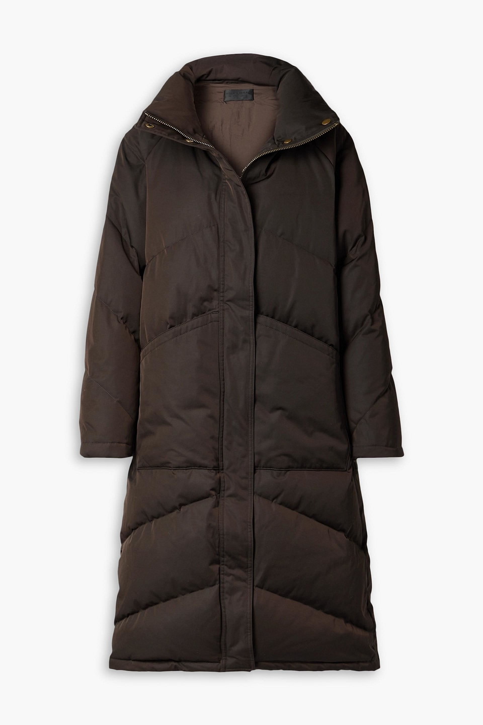 Nili Lotan Alberta Quilted Shell Down Coat In Chocolate