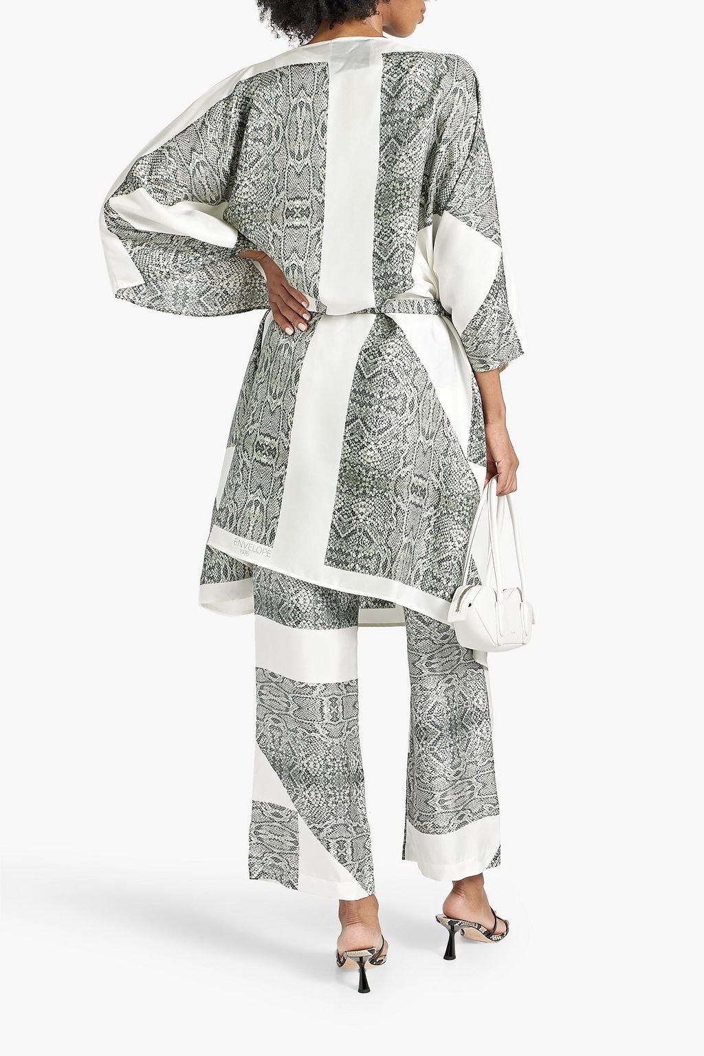 ENVELOPE1976 Ace snake-print silk kaftan