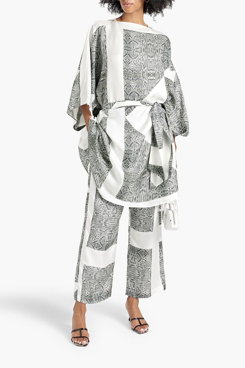 ENVELOPE1976 Ace snake-print silk kaftan