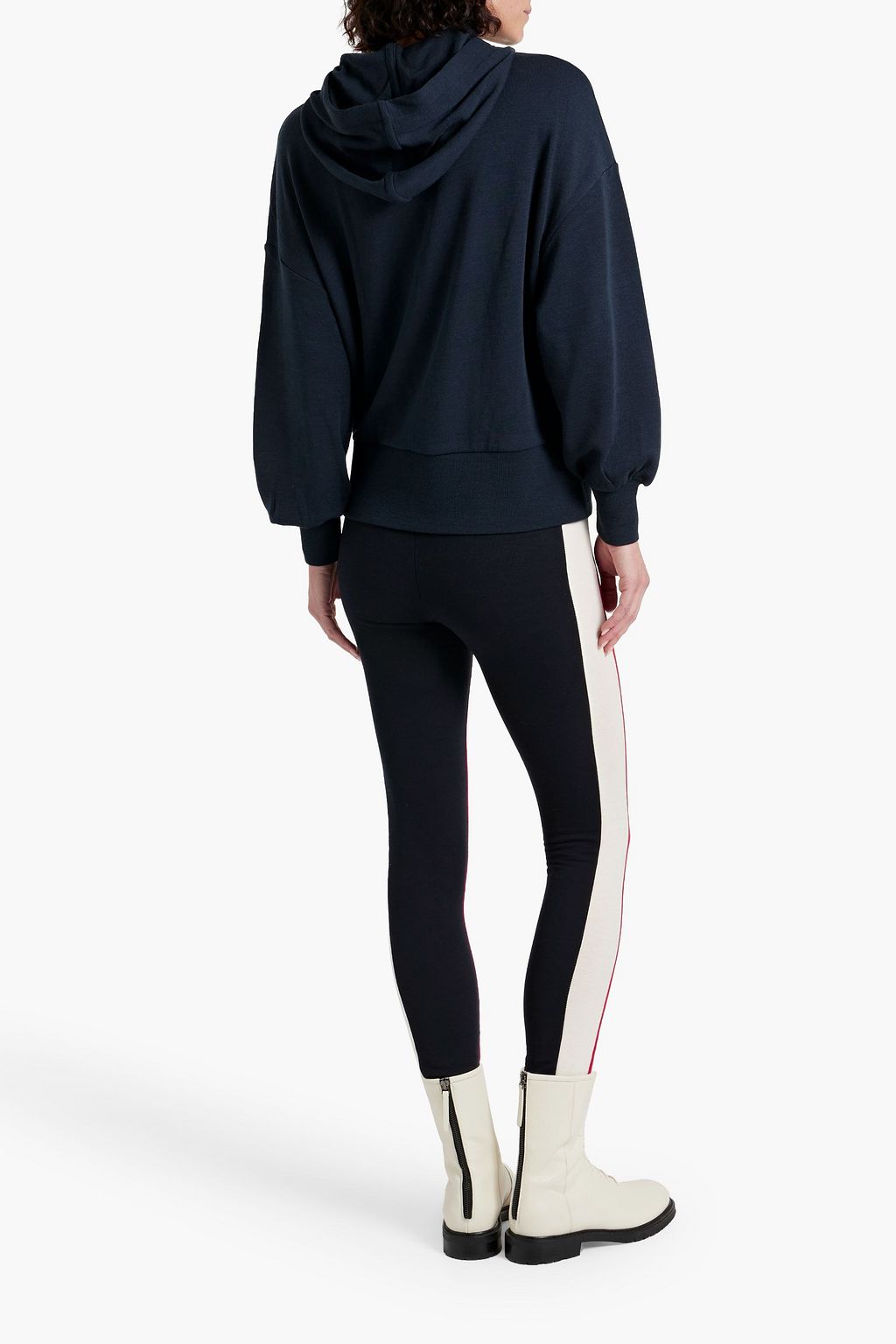 WE NORWEGIANS Tryvann appliquéd merino wool-blend high-rise leggings