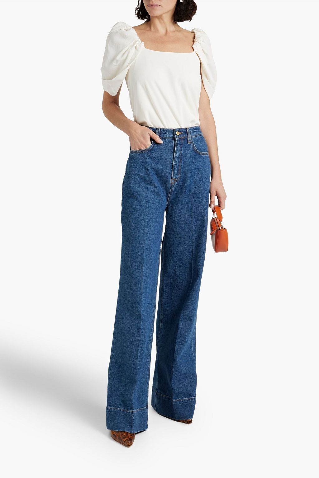 TRIARCHY High-rise wide-leg jeans