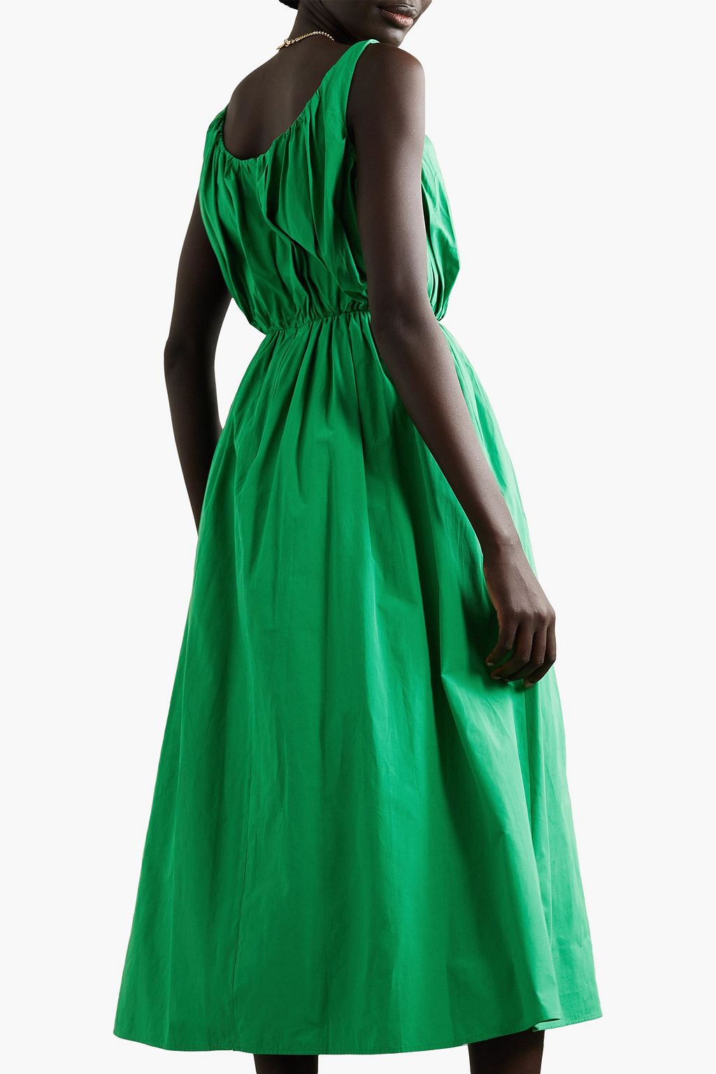 TOVE Juliane gathered cotton-poplin midi dress