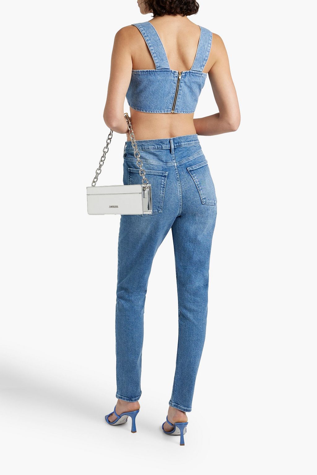 TRIARCHY Josephine cropped denim top