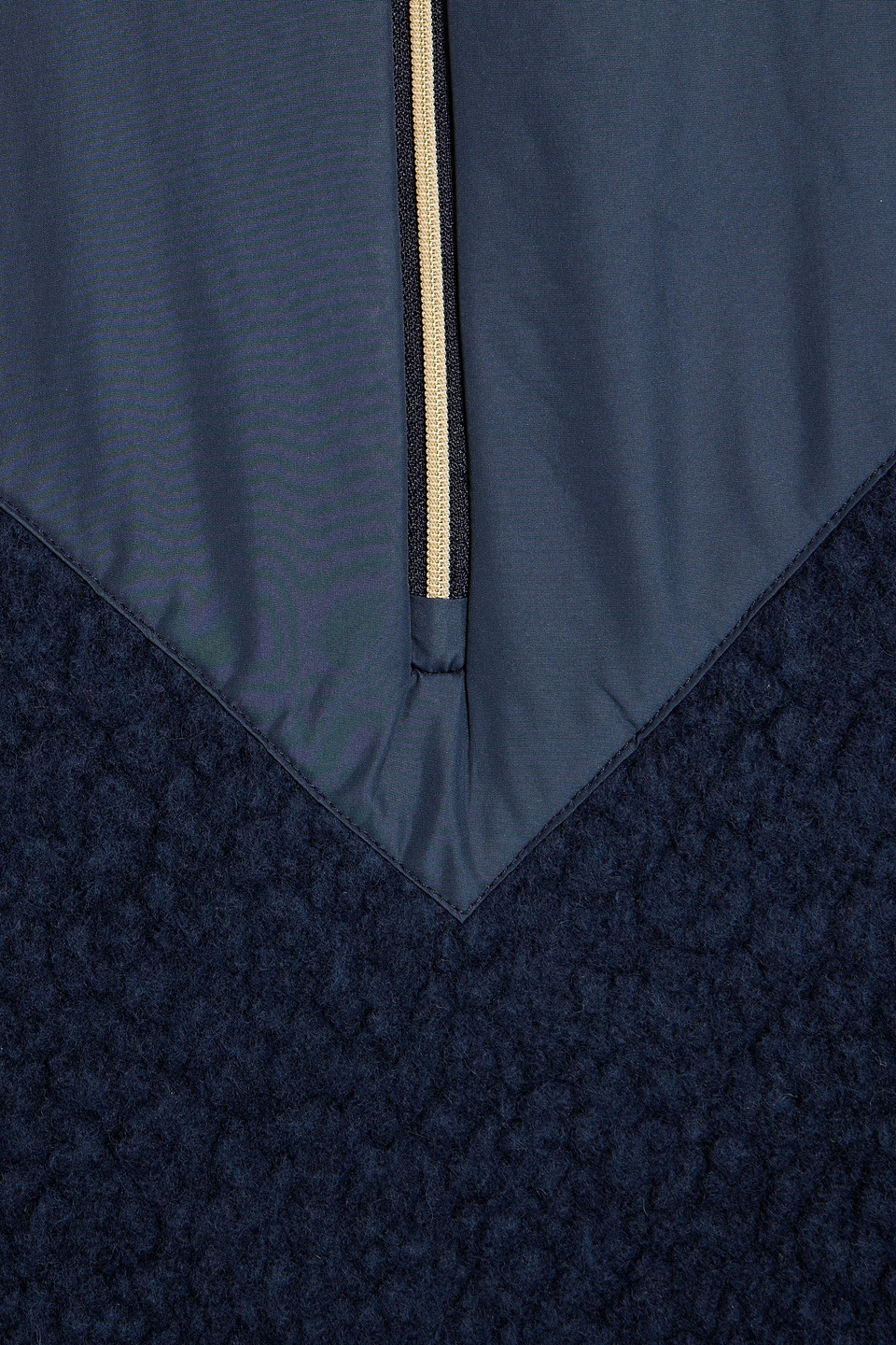 Shop We Norwegians Alta Shell-paneled Fleece Half-zip Jacket In Navy