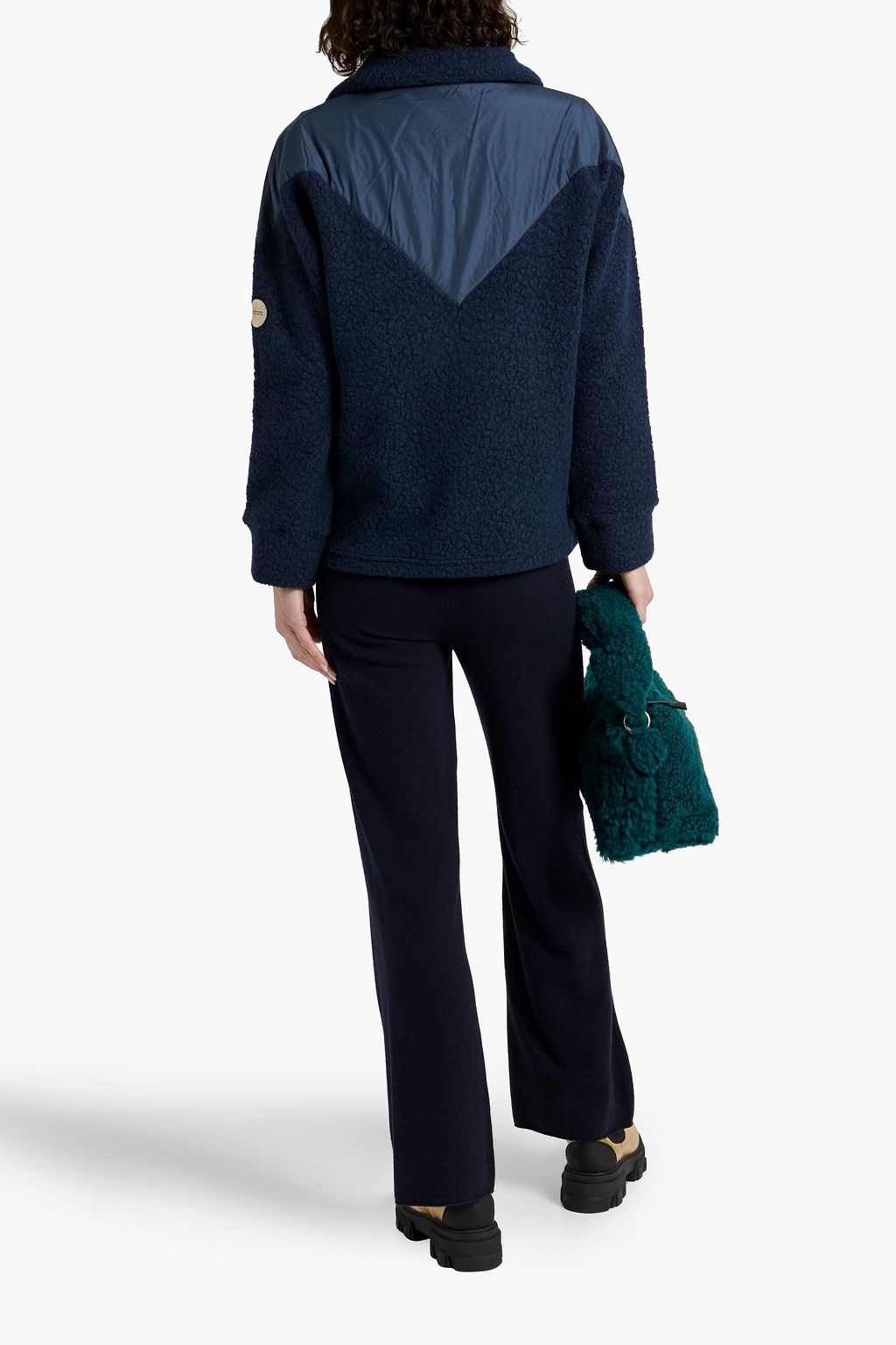WE NORWEGIANS Alta shell-paneled fleece half-zip jacket