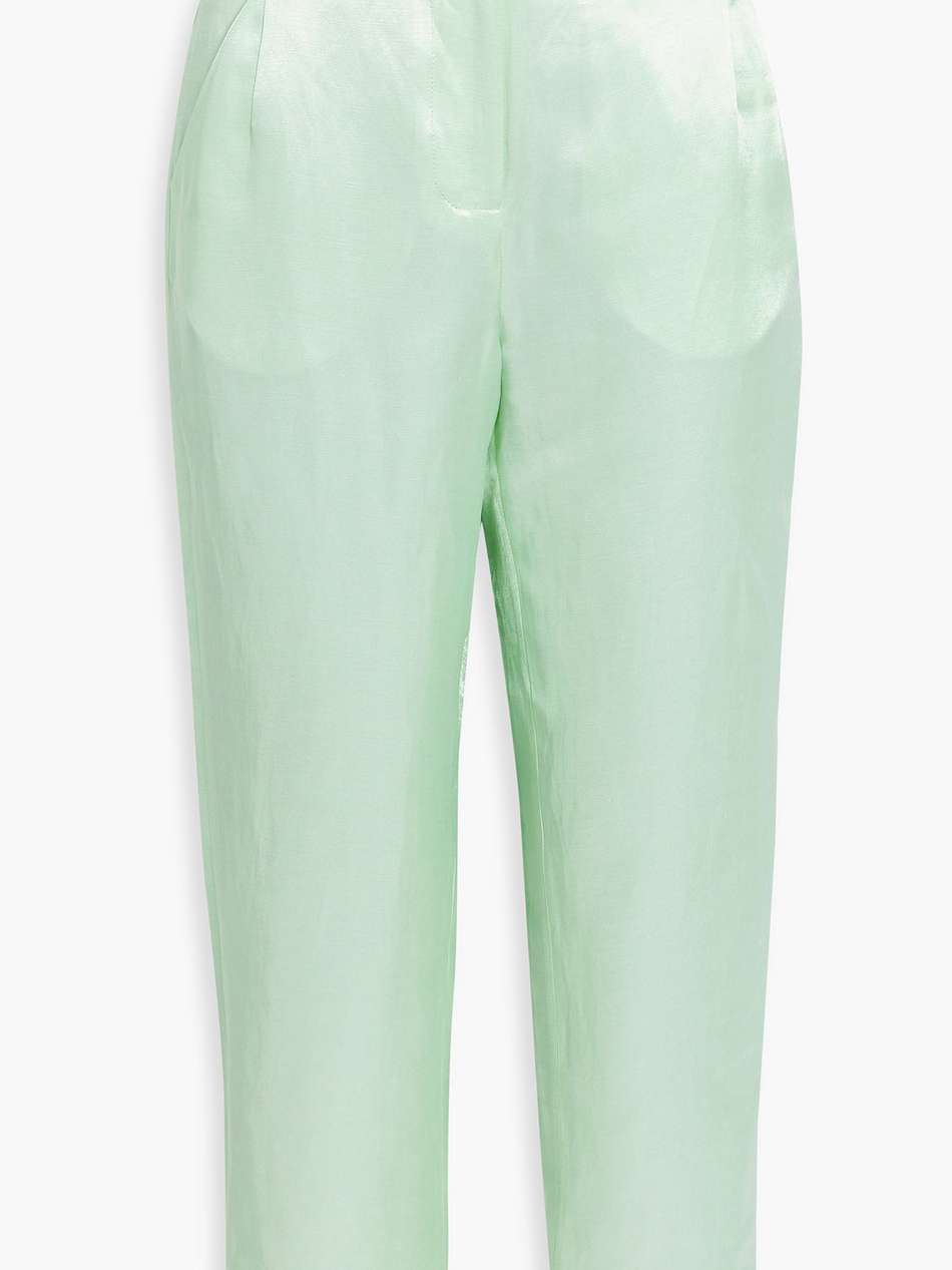 bianca satin-twill tapered pants