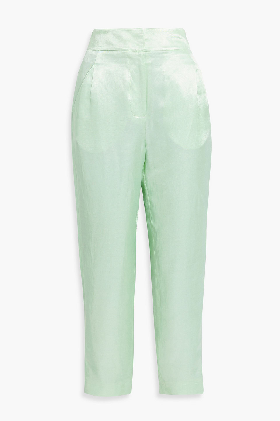 Envelope 1976 Bianca Karottenhose Aus Satin-twill In Mint