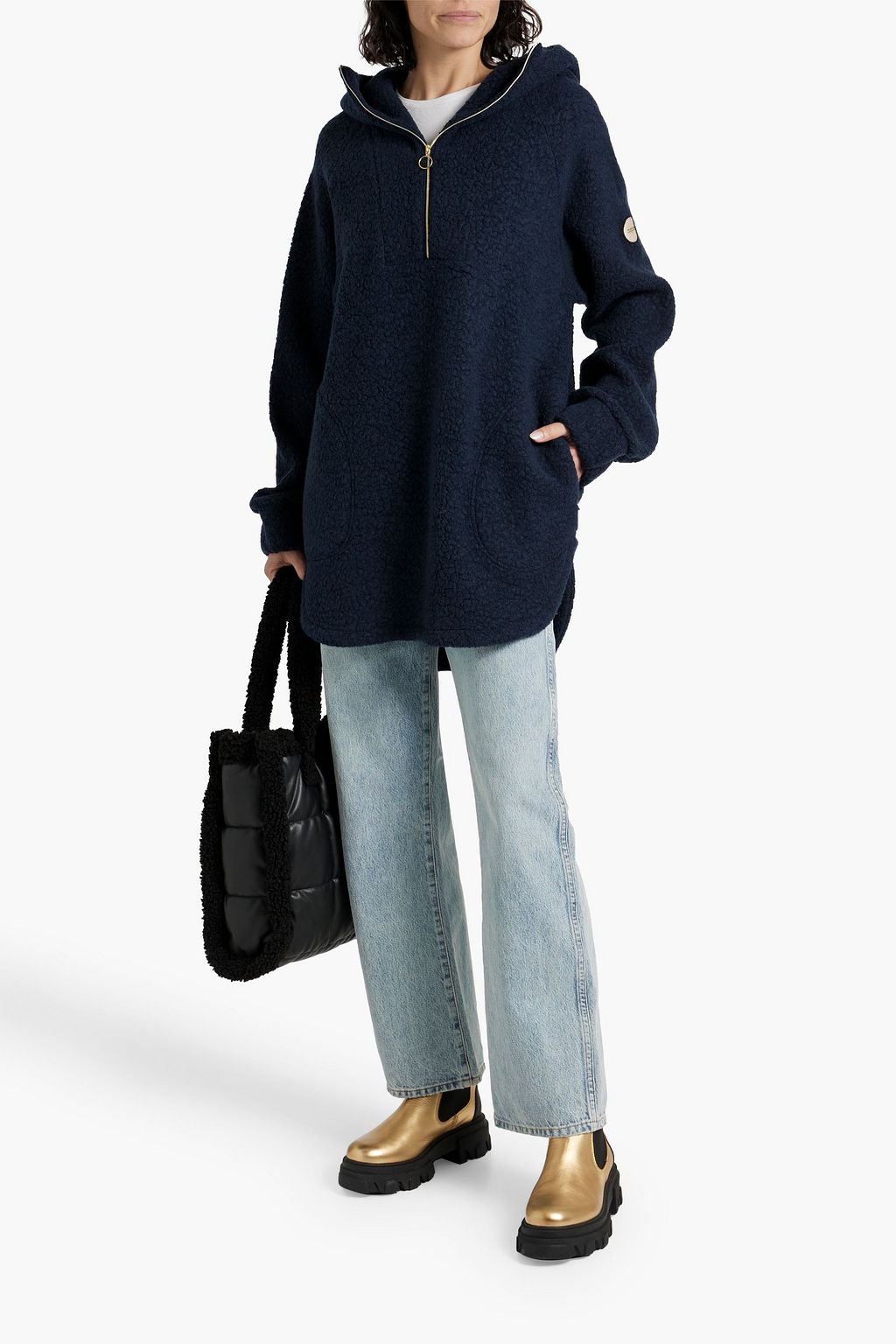 WE NORWEGIANS Alta oversized merino wool-blend bouclé hoodie