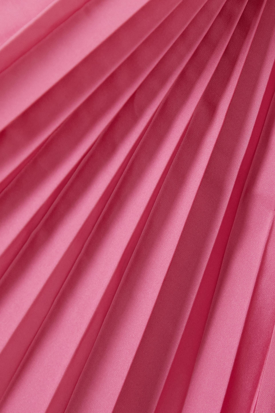 Red Valentino Gathered Pleated Taffeta Mini Dress In Pink