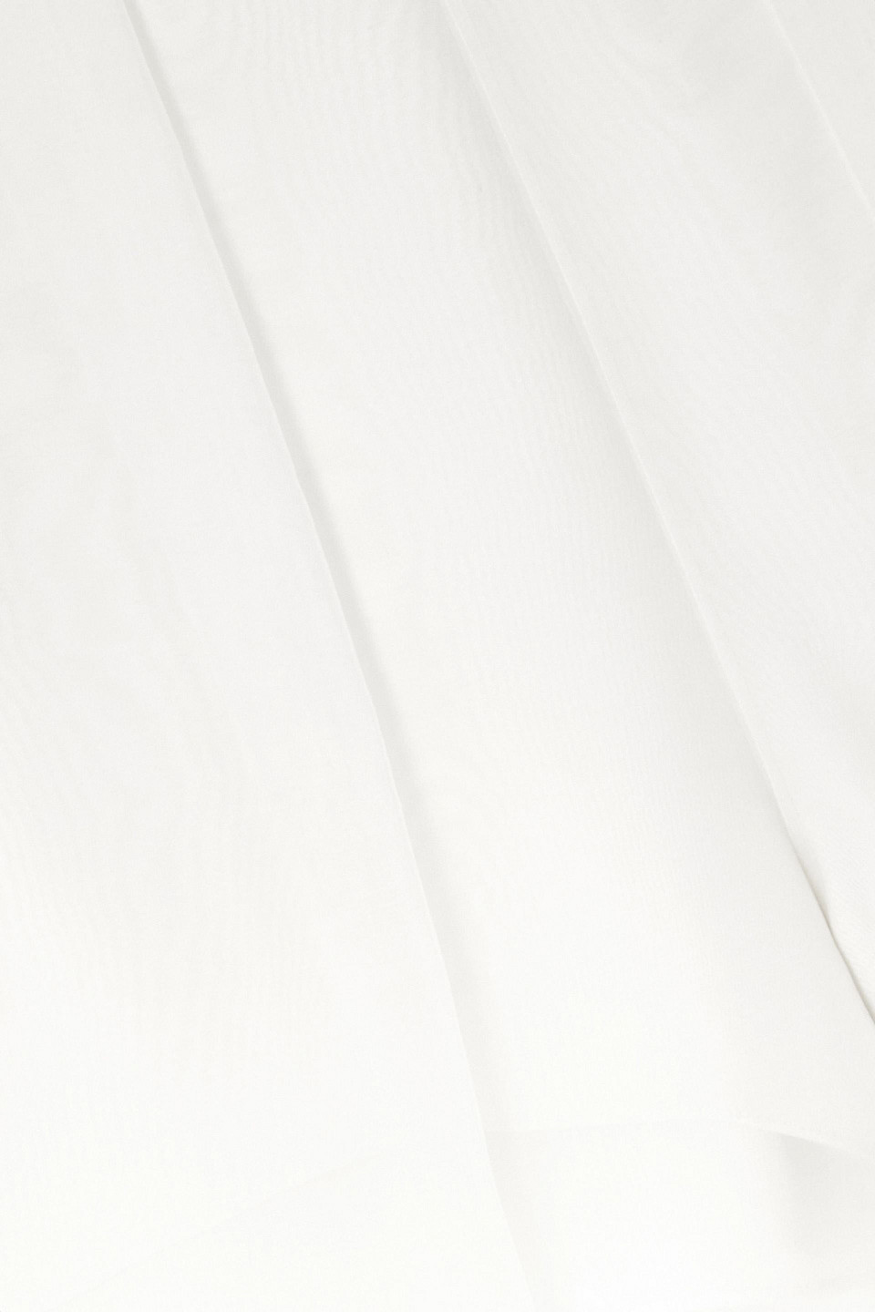 CUSHNIE CROPPED LAYERED SILK-ORGANZA AND CREPE WIDE-LEG PANTS