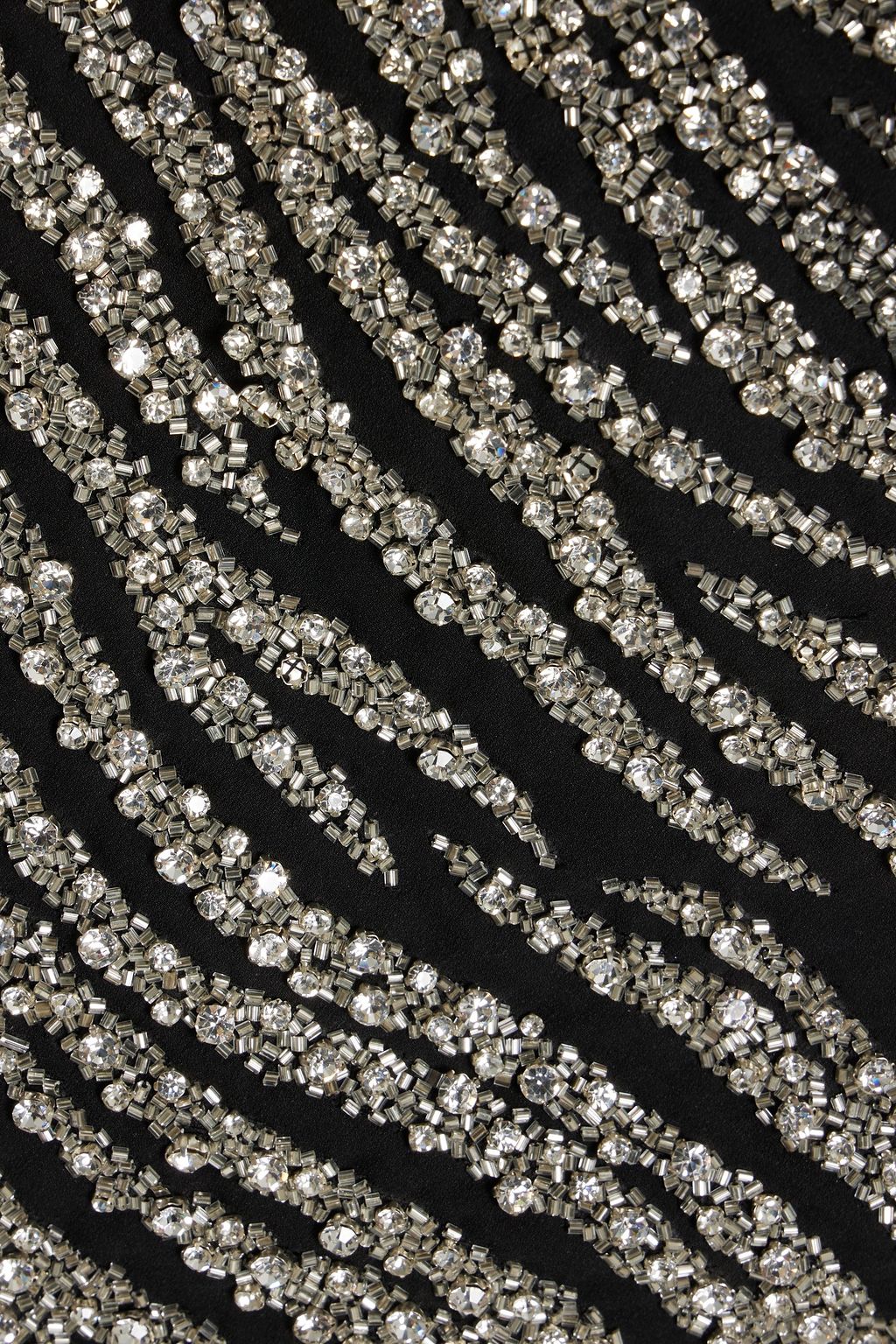 RETROFÊTE Tina embellished zebra-print crepe mini skirt