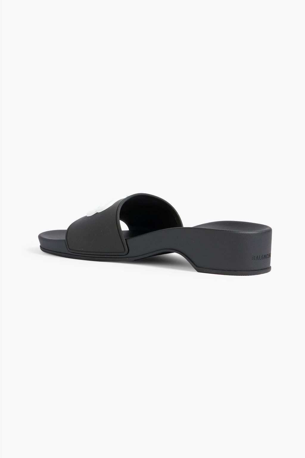BALENCIAGA Embellished rubber slides