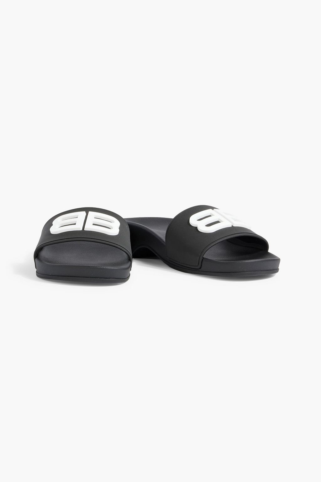 BALENCIAGA Embellished rubber slides
