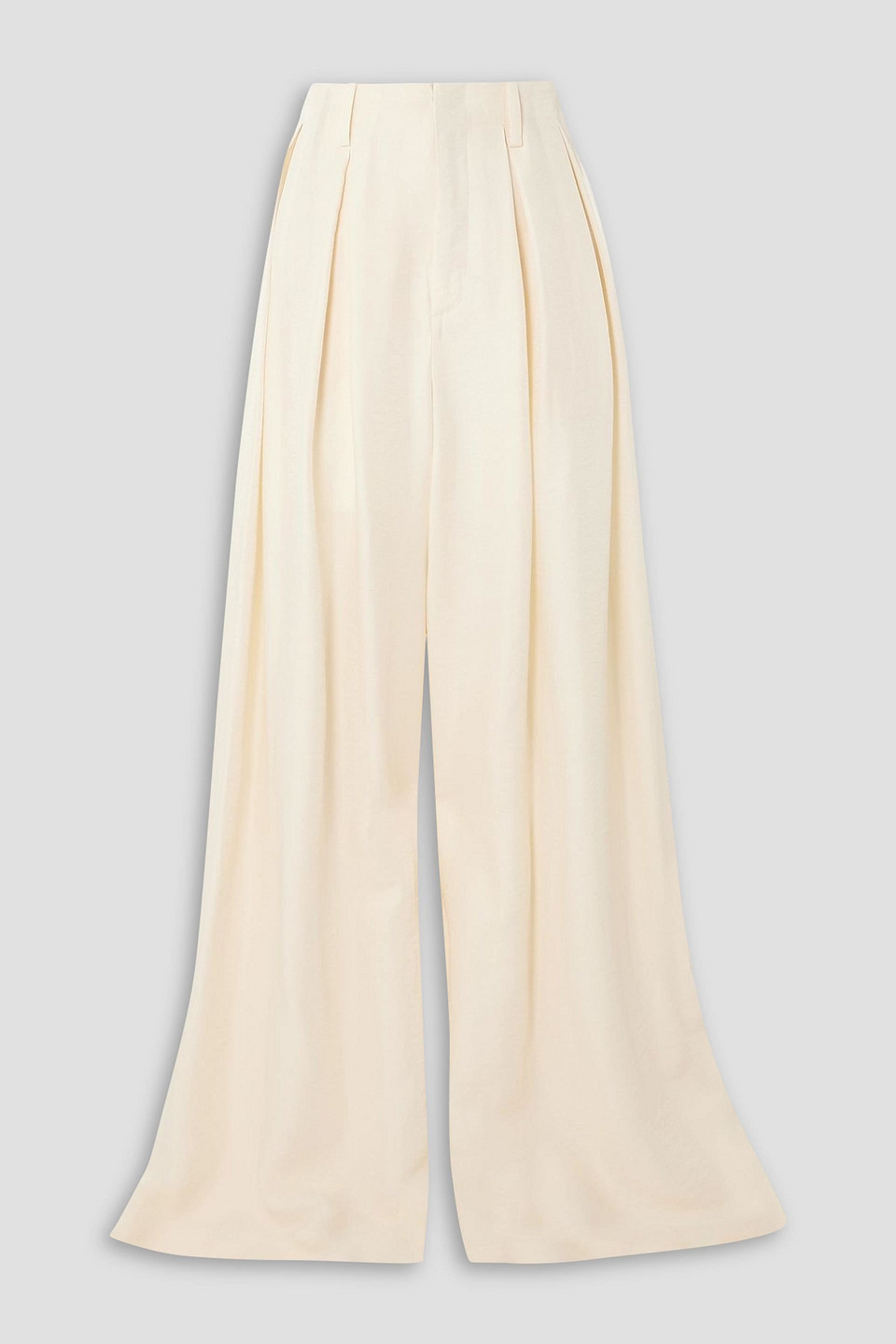 ralph lauren collection - greer habotai wide-leg pants - white - us 8