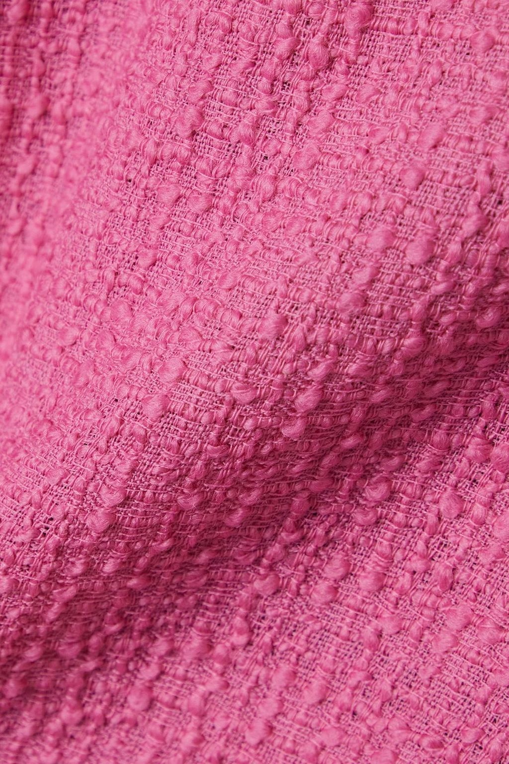 DOLCE&GABBANA Frayed wool-blend tweed mini skirt