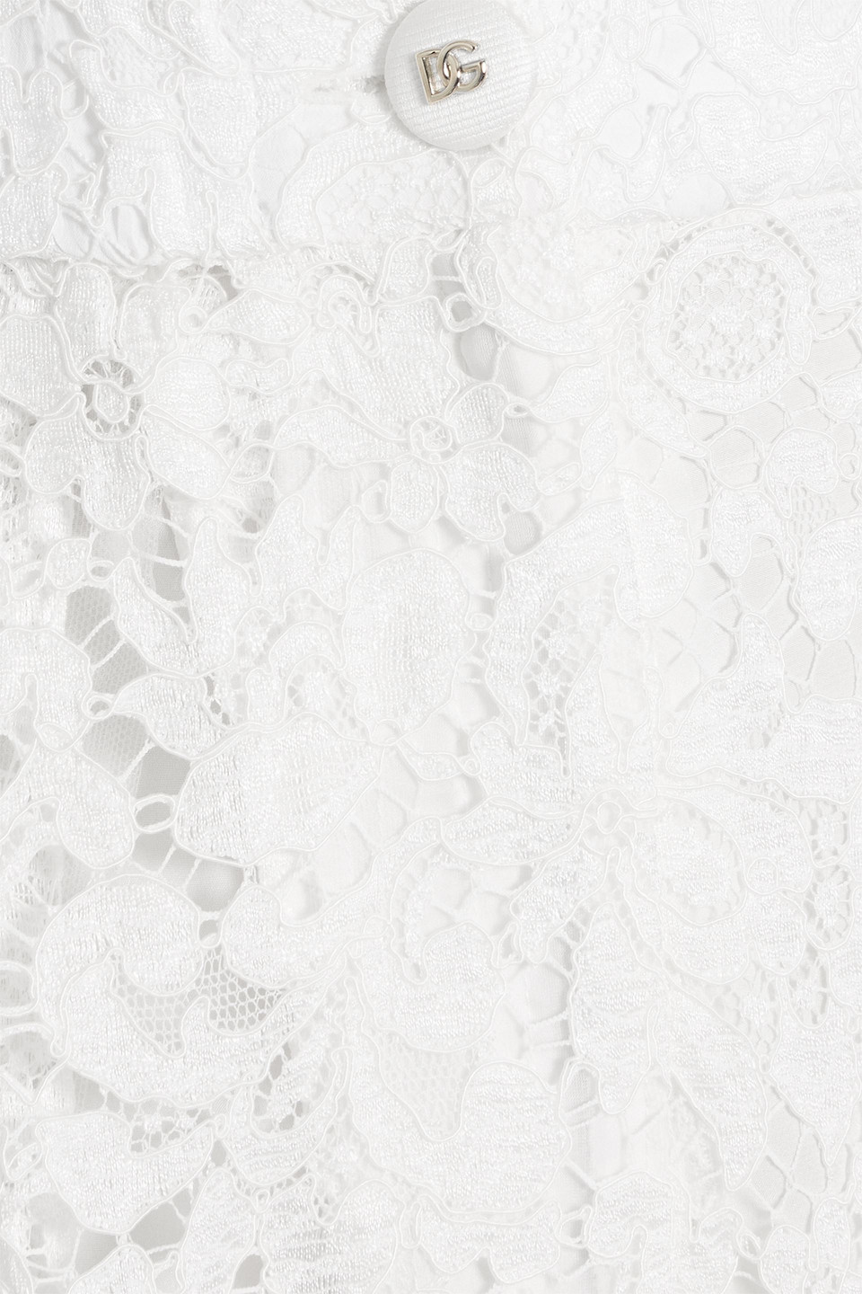 Dolce & Gabbana Corded Lace Wide-leg Pants In White