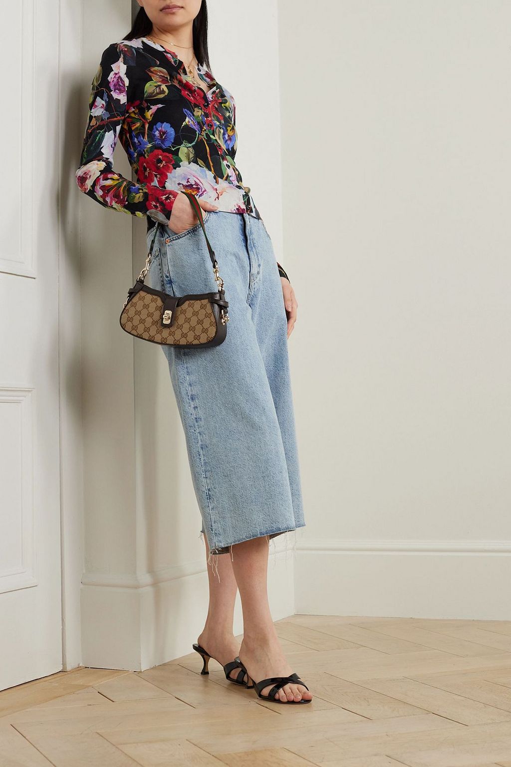 DOLCE&GABBANA Floral-print silk cardigan