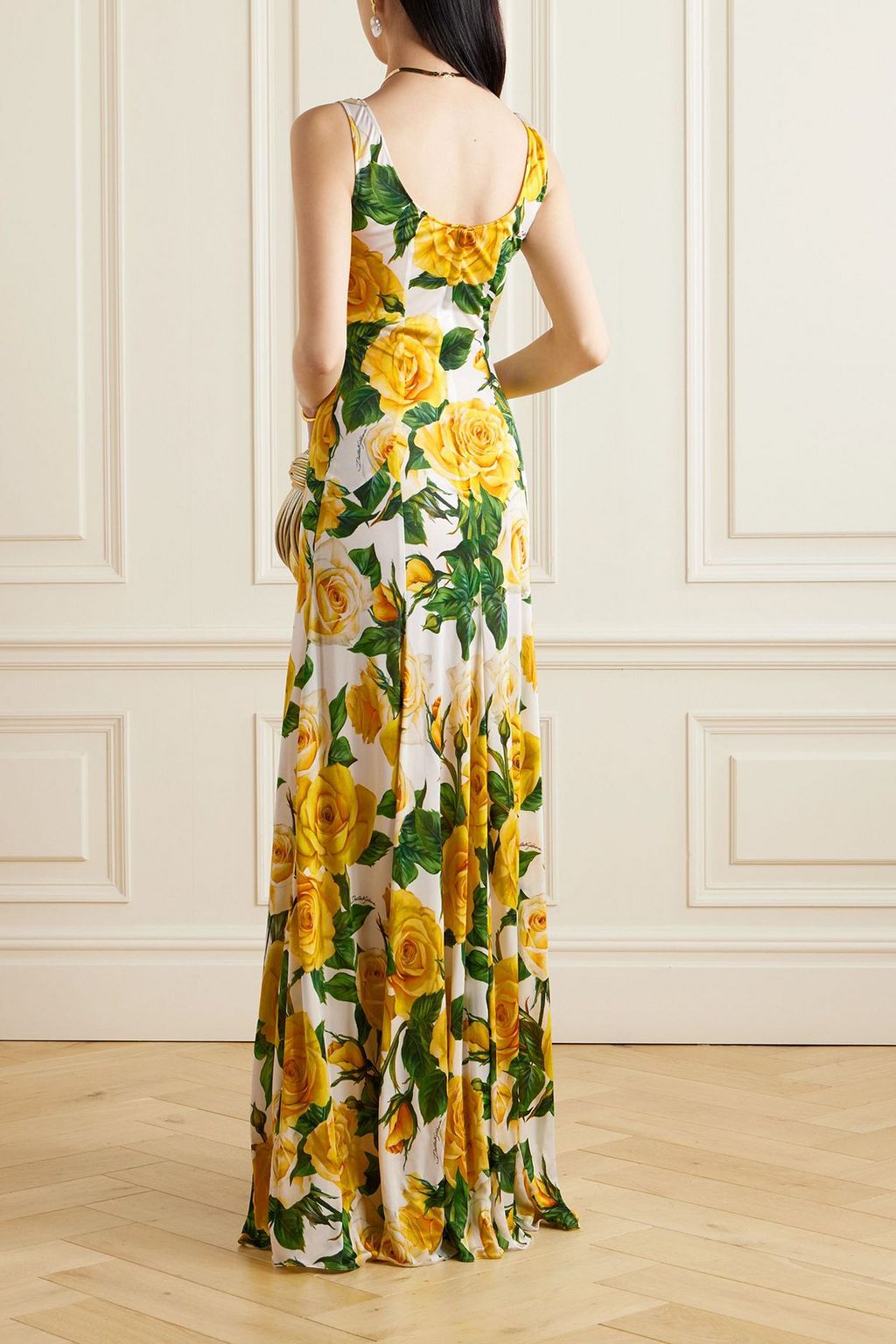 DOLCE&GABBANA Floral-print woven maxi dress