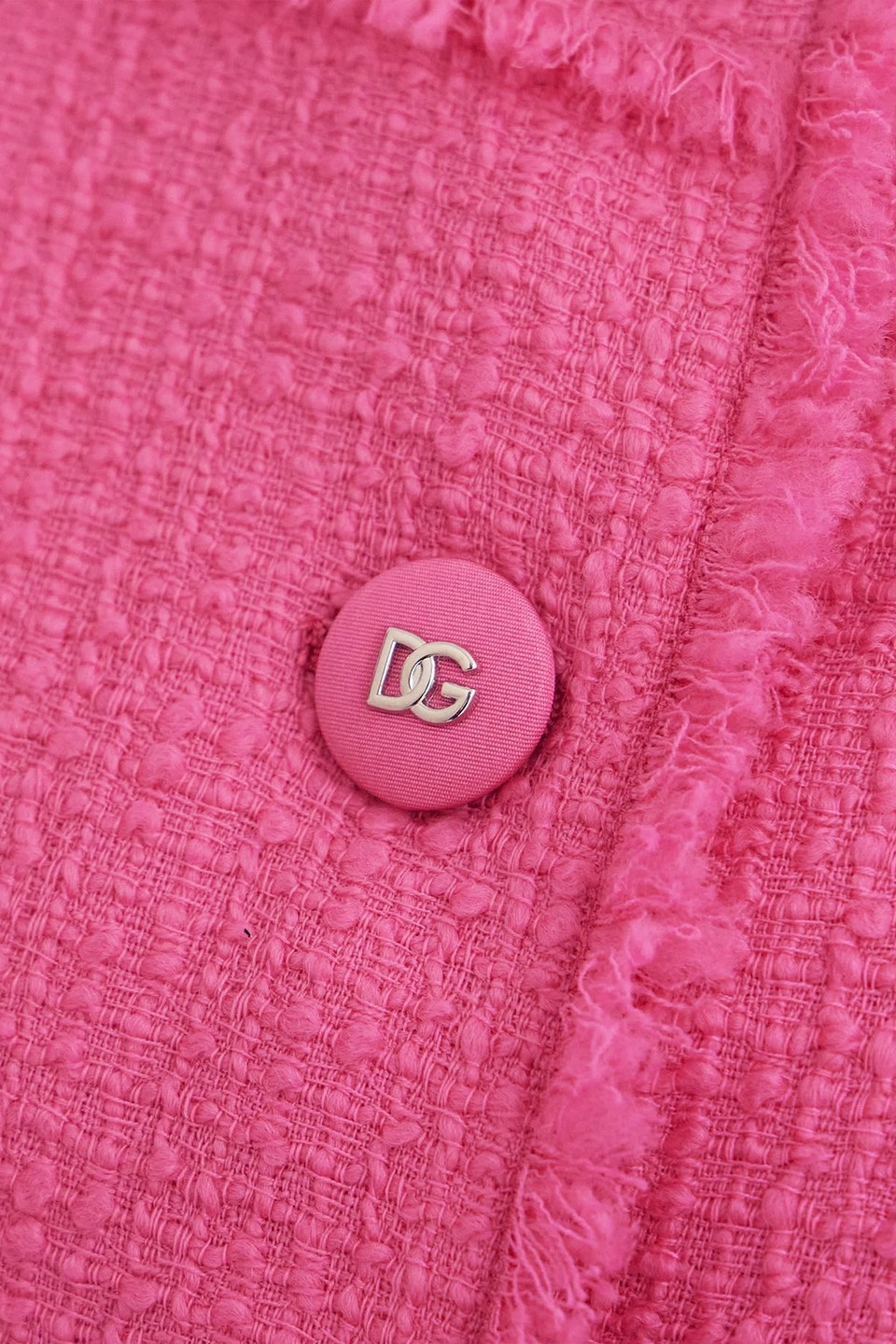 Dolce & Gabbana Cropped Embellished Wool-blend Bouclé-tweed Jacket In Pink