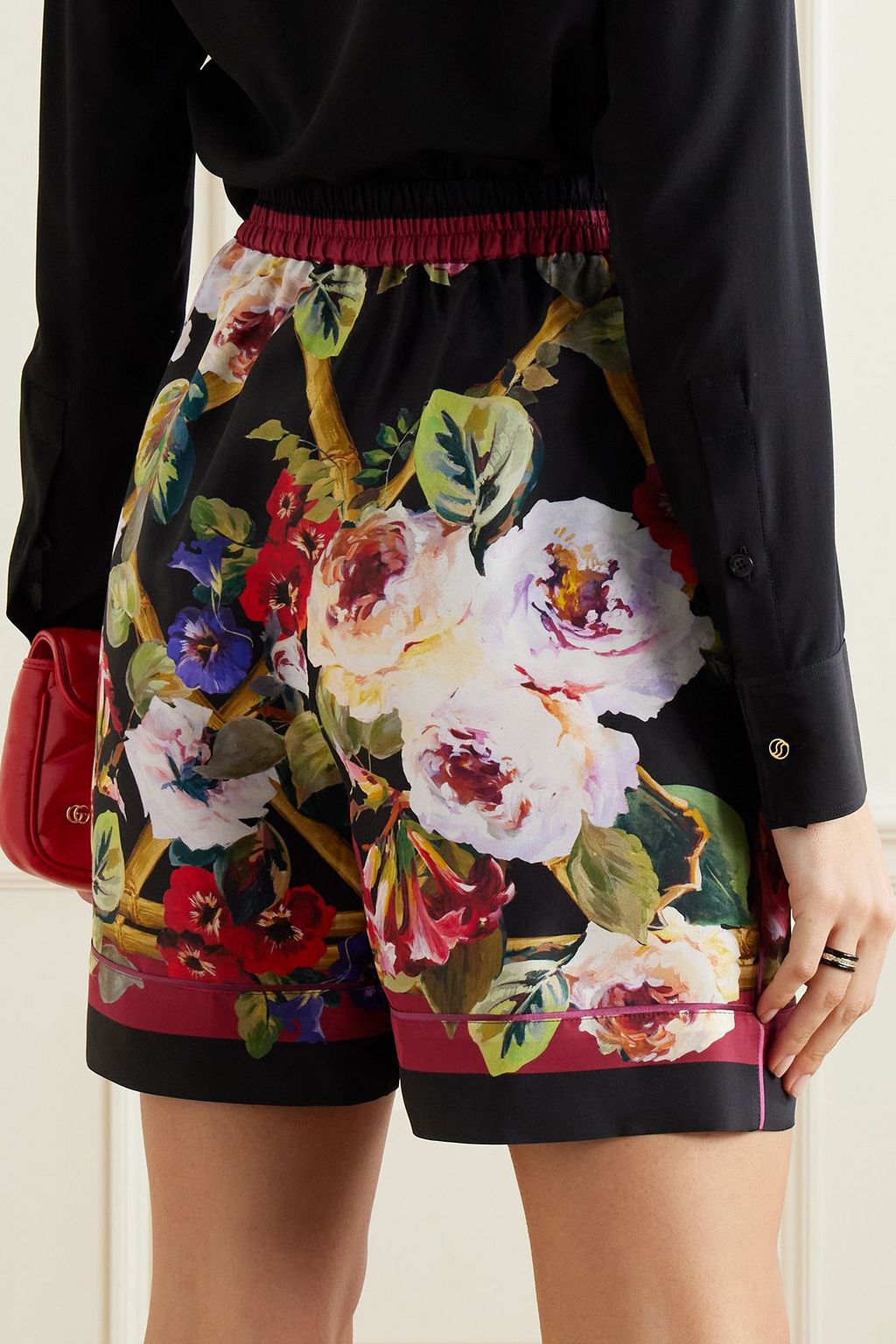 DOLCE&GABBANA シルク ショートパンツ フローラルプリント