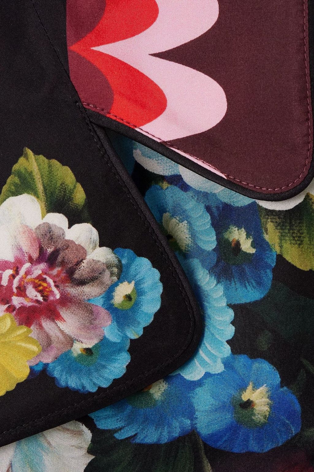 DOLCE&GABBANA Belted floral-print silk-satin shirt