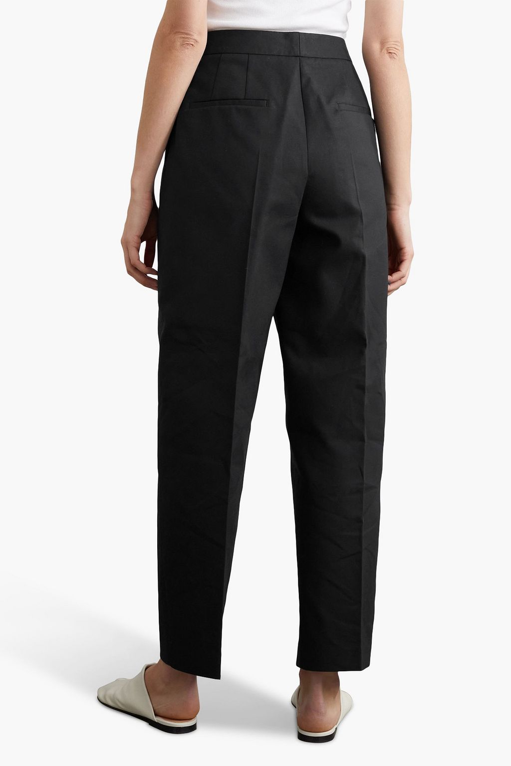 JIL SANDER Cotton-piqué straight-leg pants