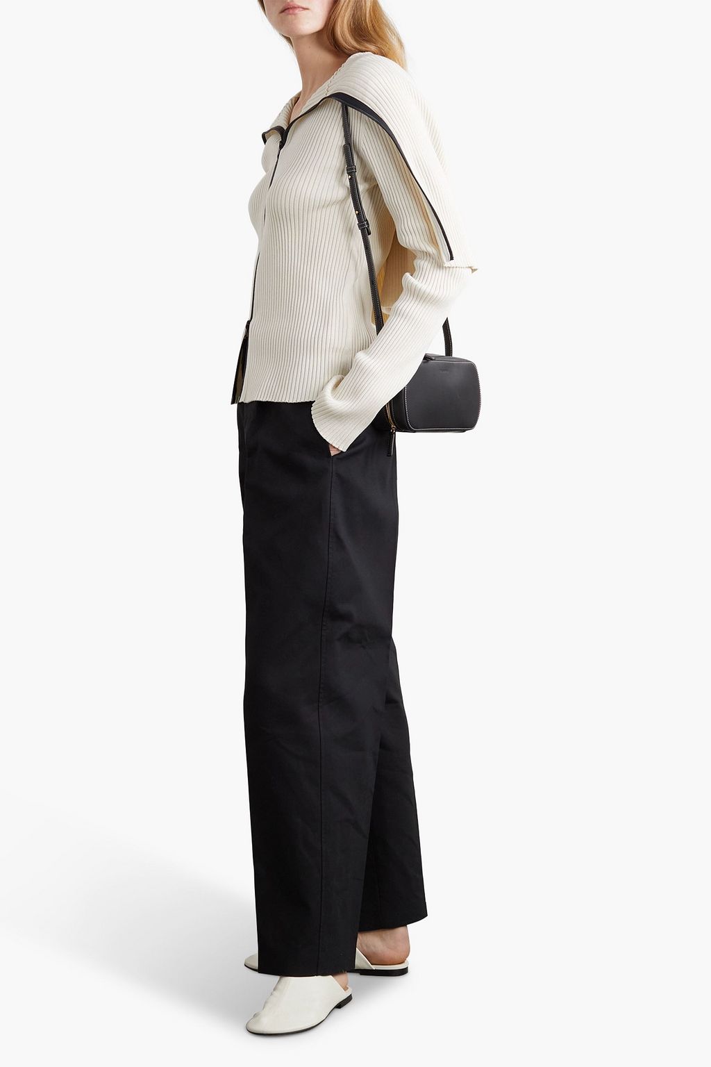 JIL SANDER Cotton-piqué straight-leg pants