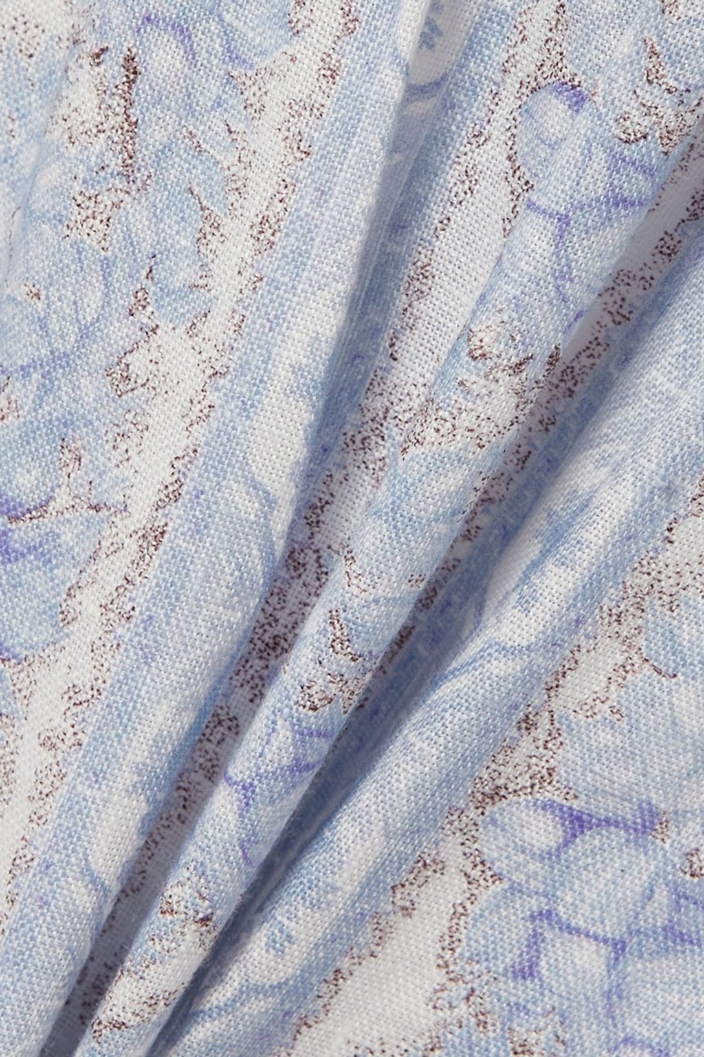 LUG VON SIGA Sybill crochet-trimmed floral-print linen maxi dress