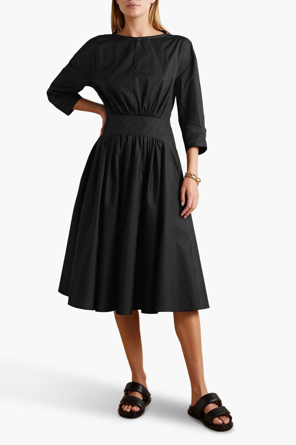 MARNI Midikleid aus Baumwollpopeline