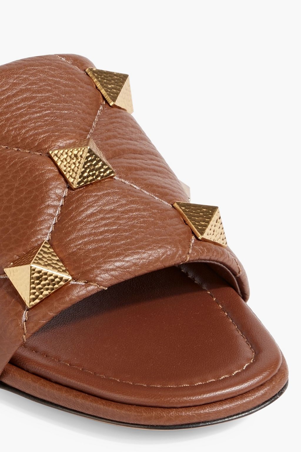 VALENTINO GARAVANI Rockstud quilted leather slides