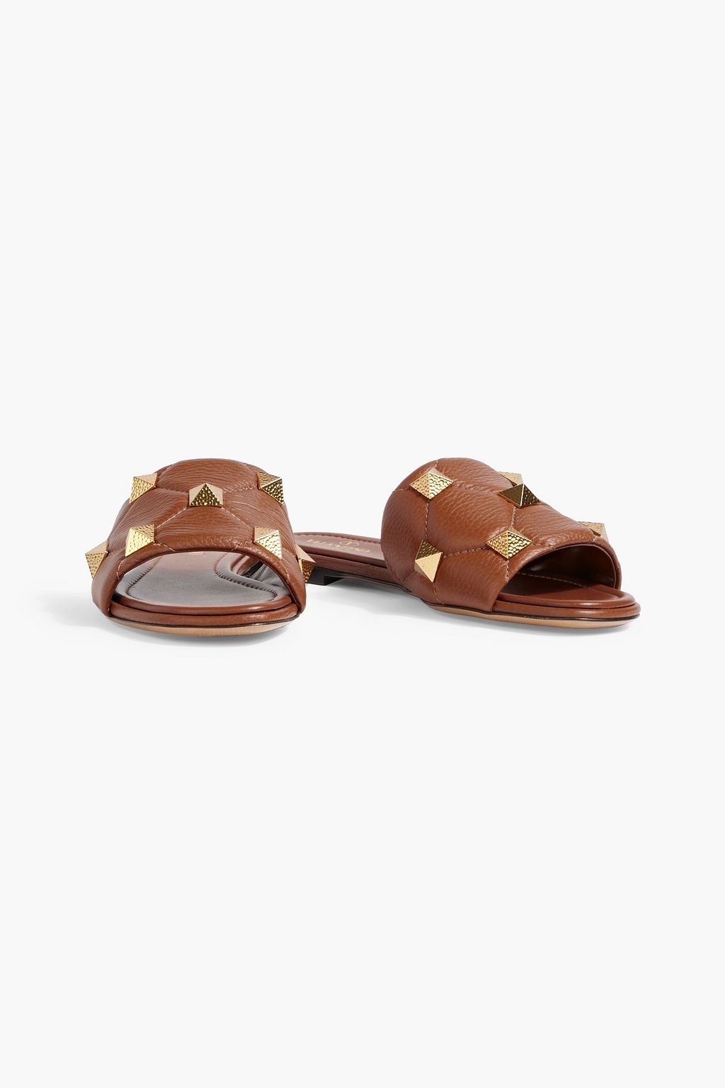 VALENTINO GARAVANI Rockstud quilted leather slides
