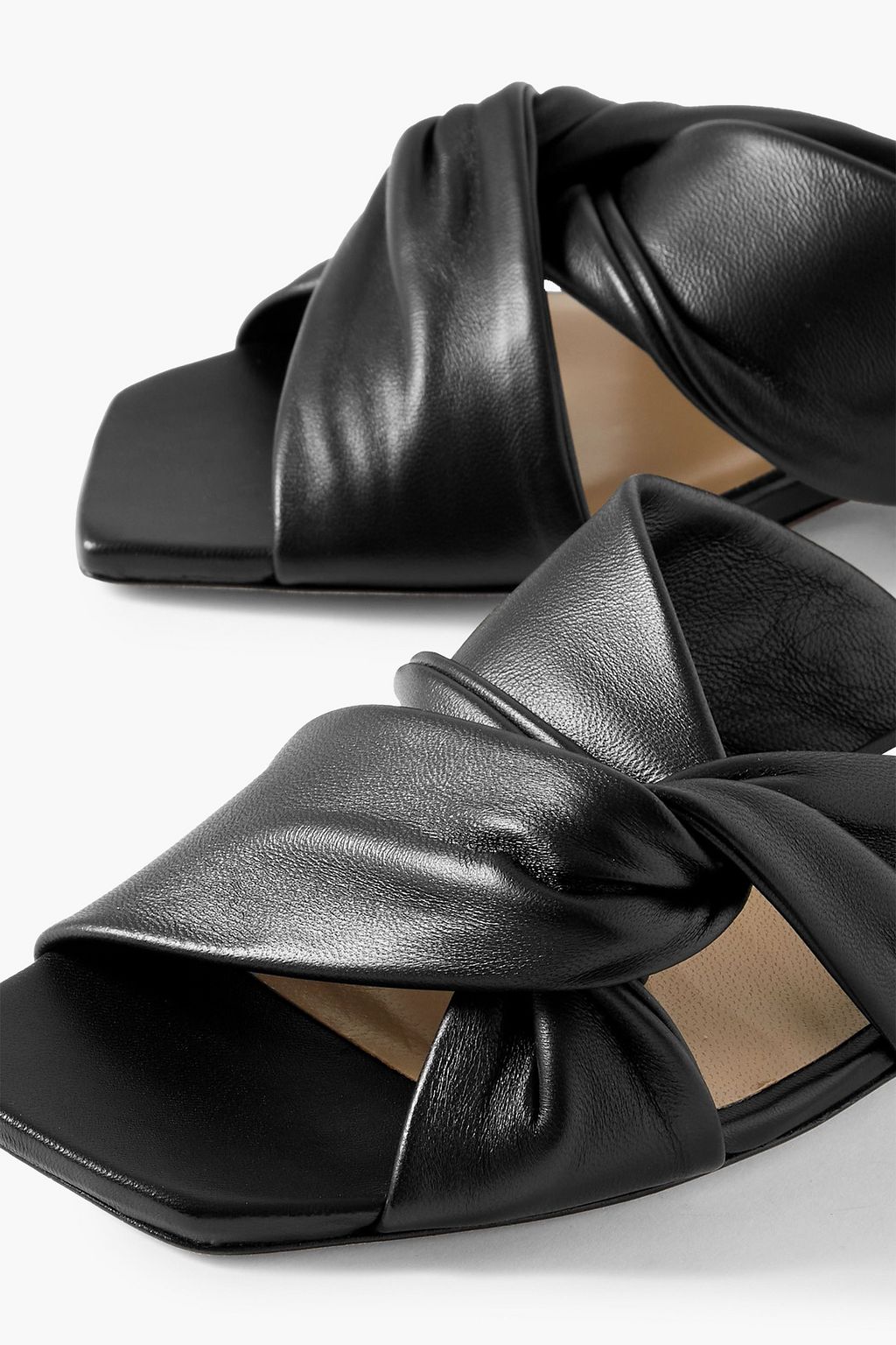 JIMMY CHOO Knotted leather sandals