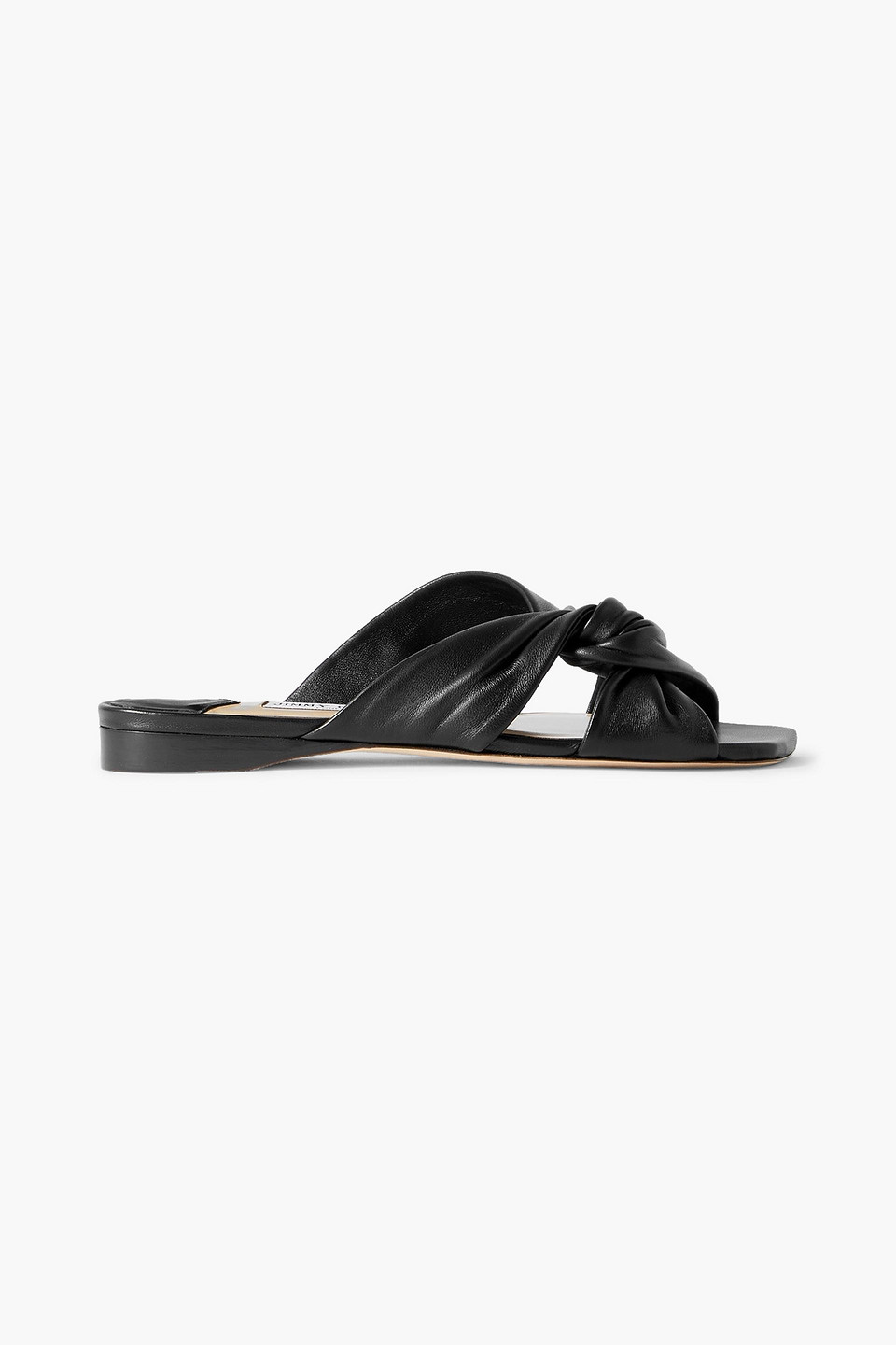 JIMMY CHOO NARISA KNOTTED LEATHER SANDALS