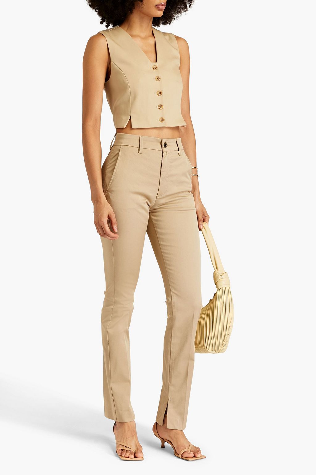 TOMORROW DENIM Dylan stretch-cotton twill slim-leg pants