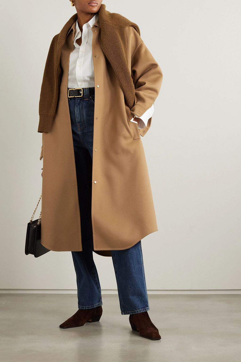 VALENTINO GARAVANI Embellished wool and cashmere-blend coat
