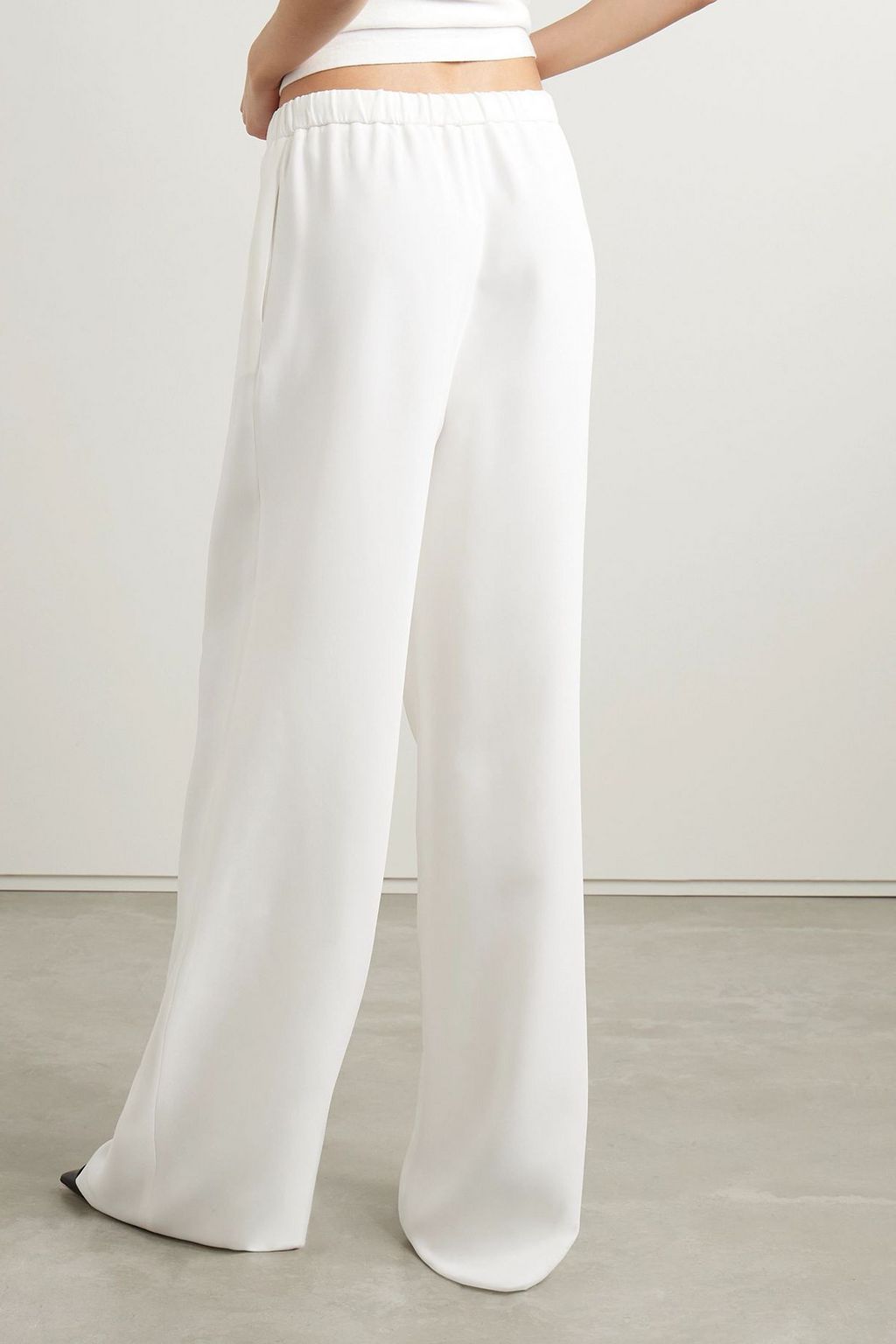 VALENTINO GARAVANI Silk crepe de chine wide-leg pants