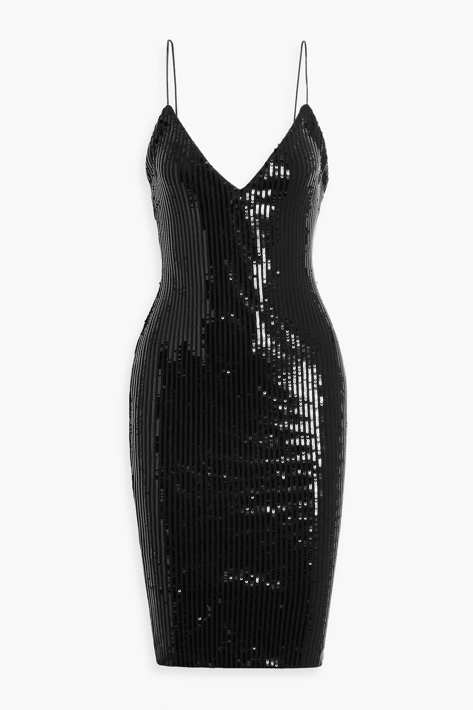 Retroféte Amber Sequined Cotton-blend Dress In Black