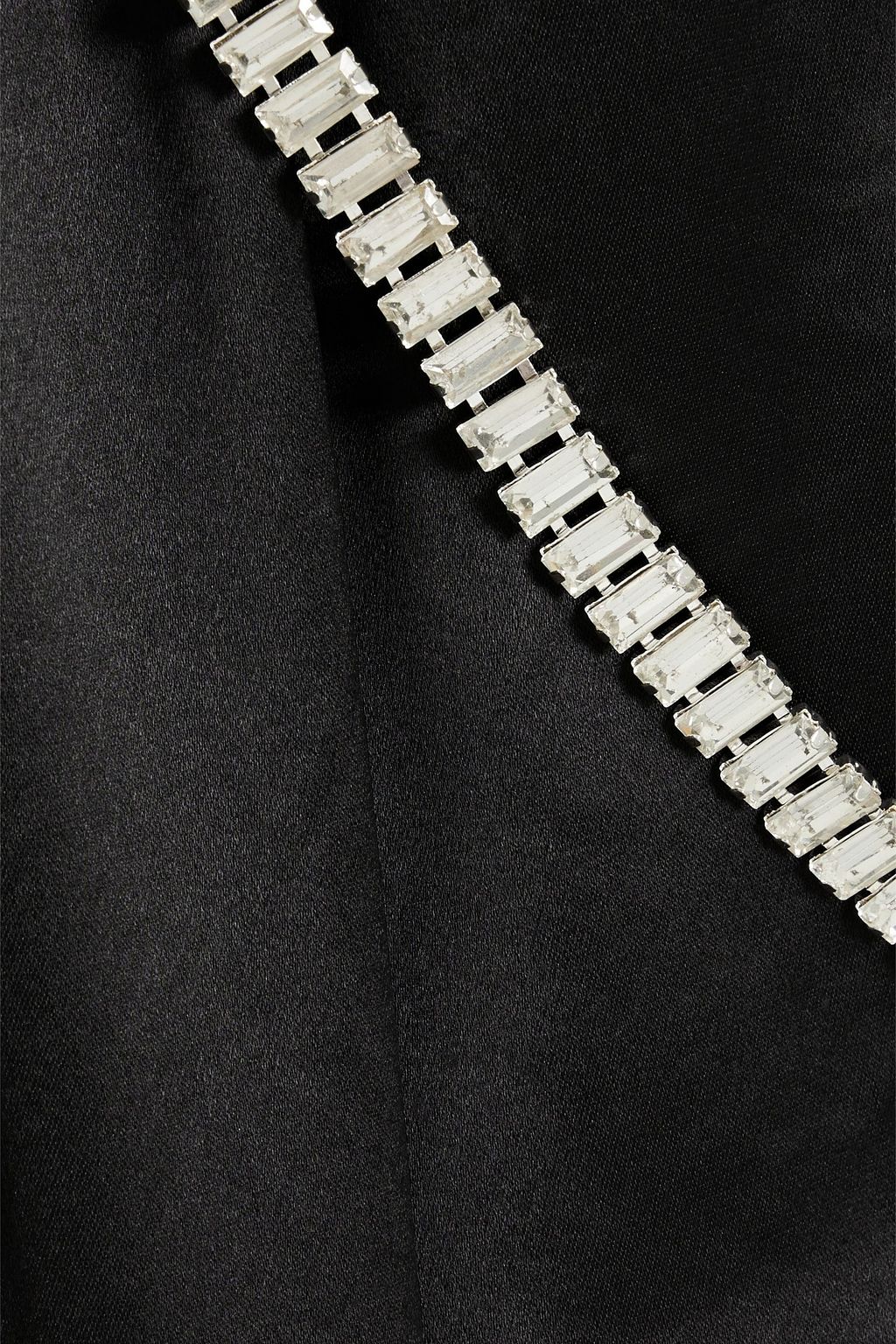 RETROFÊTE Bonnie crystal-embellished satin halterneck top